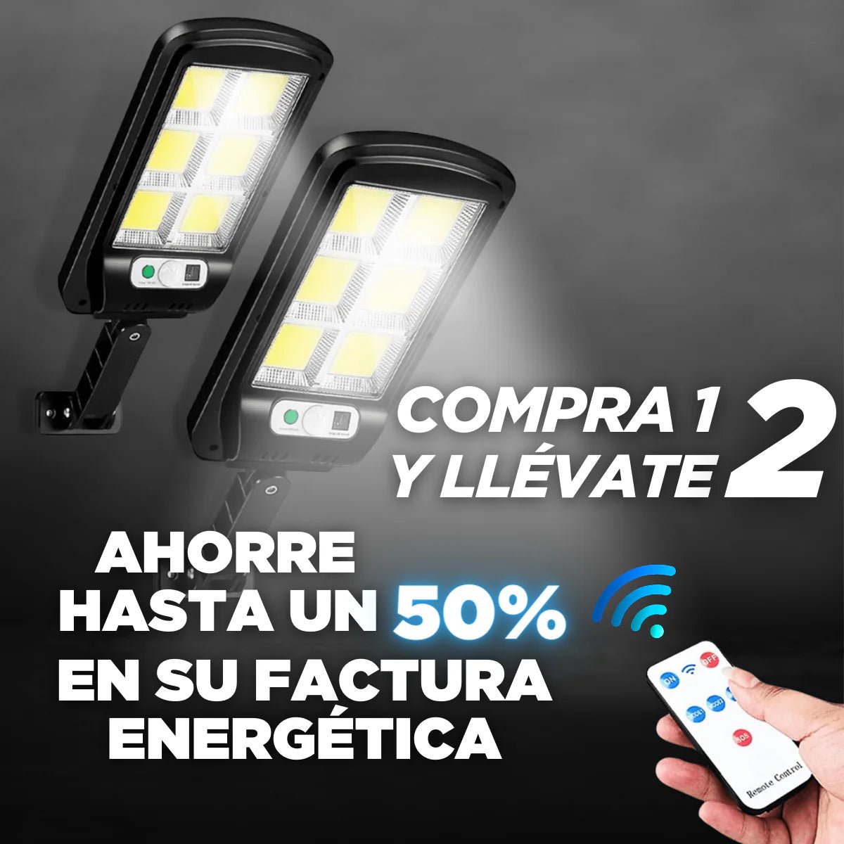 Potente foco solar con sensor de presencia SafeGarden - COMPRE 1 Y RECIBA 2 + Envio gratuito [ VÁLIDA HASTA 29/05]