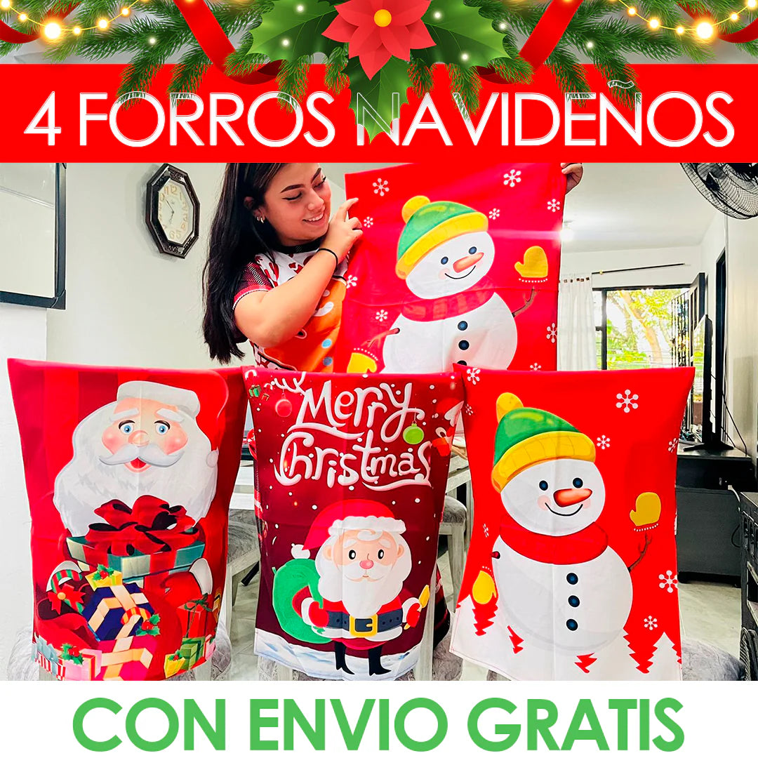 3 FORROS PARA SILLAS + 1 GRATIS